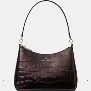 Kate Spade Margot Metallic Croc Embossed Convertible Shoulder Bag